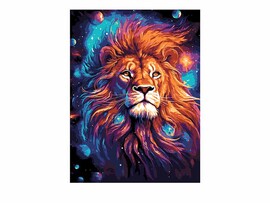 Картина на картоне с красками 28,5х38 см по номерам. Лев доставка оптом в Донецк