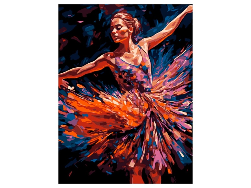 Донецк игрушка оптом Холст с красками 30х40 см по номерам. Балерина