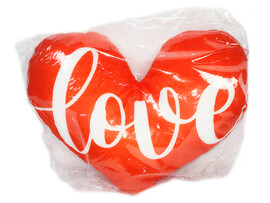 Подушка-игрушка Сердце LOVE красное 32х25см HRT-007 доставка оптом в Донецк