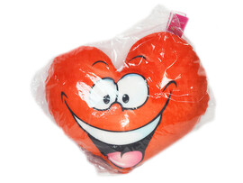 Подушка-игрушка Сердце улыбка красная 32х25см HRT-004 доставка оптом в Донецк