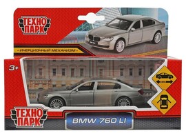 4690590084816 Машина металл BMW 760 li, 11,4 см, двери, инерция, темно-серый, кор. Технопарк в кор.2*48шт 67314 (96) доставка оптом в Донецк