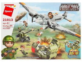 Конструктор Qman "Военная техника" 557 дет., фиг., аксесс., в кор. BRICK21013
