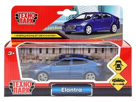 4660254453401 Машина металл HYUNDAI ELANTRA 11,4 см, двери, инерция, кор. Технопарк в кор.2*48шт 67701B доставка оптом в Донецк