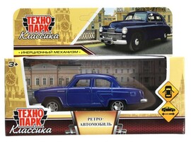 4630395001267 Машина металл РЕТРО АВТОМОБИЛЬ длина 12 см,двери,инерц,темно-синий, кор. Технопарк в кор.2*36шт RETRODY-12-BU доставка оптом в Донецк