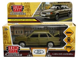 4660254471948 Машина металл ваз-2115 "самара" длина 12 см,двери,серо-зеленый,кор. Технопарк в кор.2*36шт 2115-12-GYGN доставка оптом в Донецк