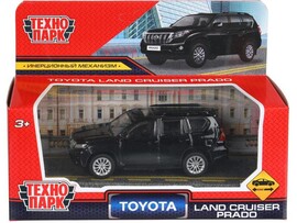 4630395043373 Машина металл TOYOTA LAND CRUISER PRADO длина 10,5 см, инерц, черный, в кор. Технопарк в кор.2*36шт PRADO-11-BK доставка оптом в Донецк