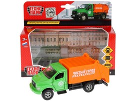 4690590184233 Машина металл ГАЗОН NEXT МУСОРОВОЗ, 15,5 см, двери, подв. дет., инерц., кор. Технопарк в кор.2*24шт SB-18-29-G-WB доставка оптом в Донецк