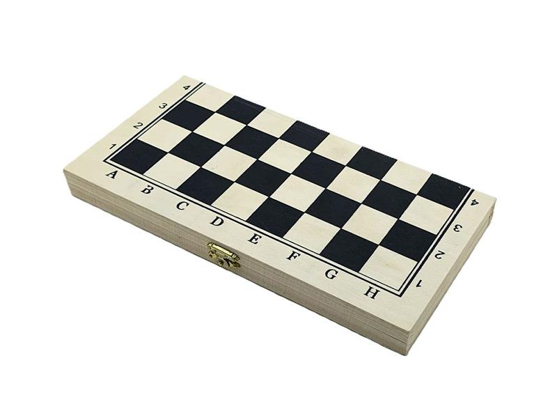 Настольная игра "Шахматы" дерев. доска 34*34 см, пласт. фиг.