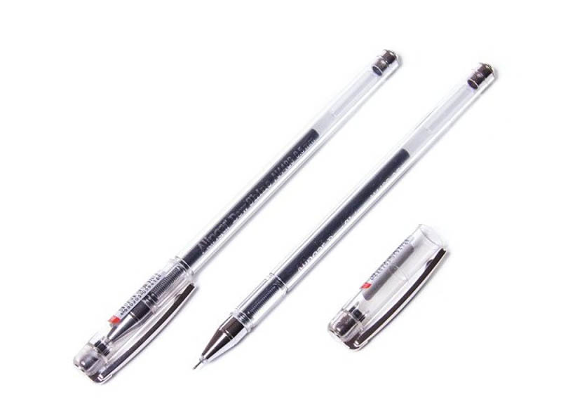 Ручка гел. "Dew shine" игольч. 0.5 мм, черная (кратно 12)