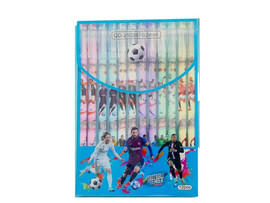 Ручка гел. со стир. черн. "Футболисты" синяя (кратно 12)