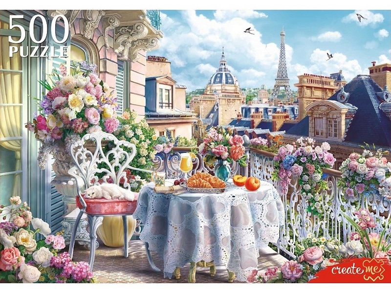 Донецк игрушка оптом ПАЗЛЫ 500 элементов. ЗАВТРАК НА БАЛКОНЕ В ПАРИЖЕ