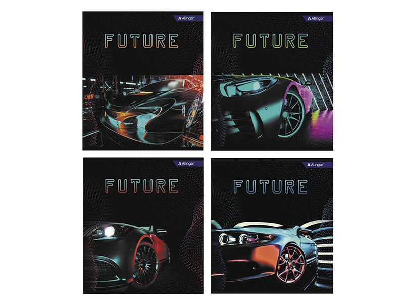 Тетрадь 36 л. Future Car, клетка, офсет, микс. AL10344