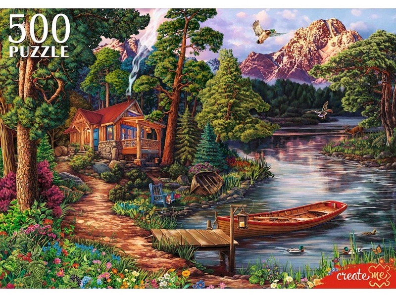 Донецк игрушка оптом ПАЗЛЫ 500 элементов. ДОМИК У РЕКИ