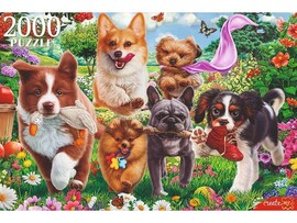 ПАЗЛЫ 2000 элементов. БЕГУЩИЕ ЩЕНКИ доставка оптом в Донецк