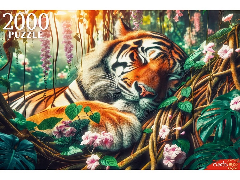 Донецк игрушка оптом ПАЗЛЫ 2000 элементов. СПЯЩИЙ ТИГР