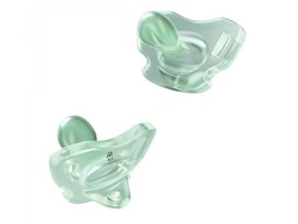 Пустышка цельносиликон. 2 шт. (6-18 мес) в стерилизаторе, мятная. RSS-005-2MM