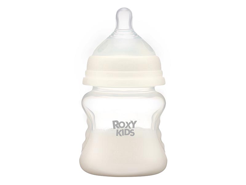 Бутылочка для кормления 120 мл, медл. поток, антиколик. соска, кокосовый. RBTL-001-B