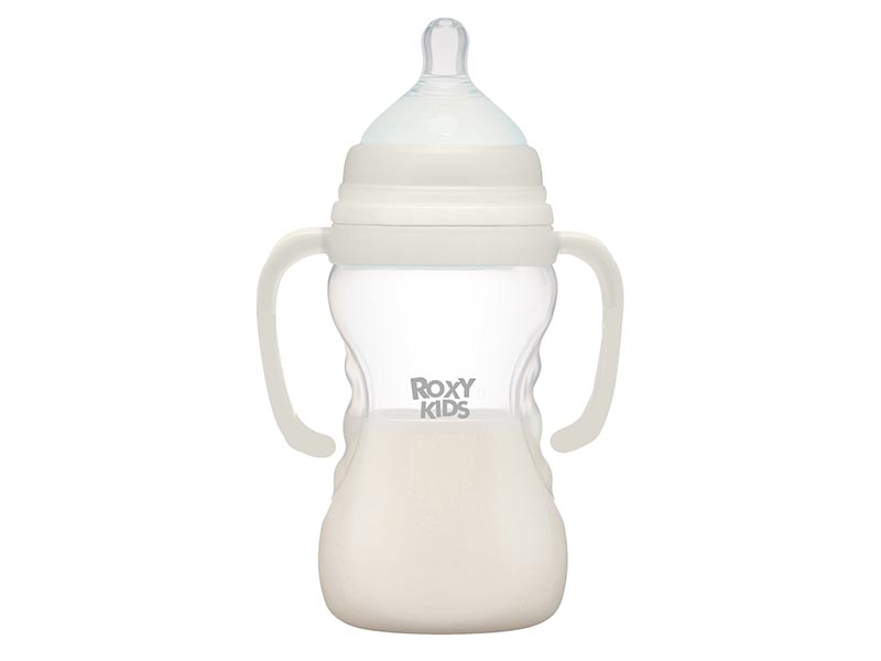 Бутылочка для кормления 260 мл, быстр. поток, антиколик. соска, кокосовый. RBTL-003-B