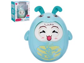 Неваляшка (подвиж. детали, звук колокольчика) бирюзовая 17,5*9,8*14,3 см в кор. доставка оптом в Донецк