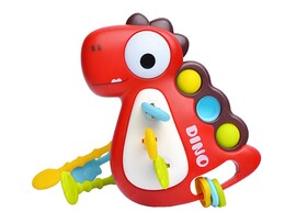 Погремушка-прорезыватель "Busy dino" красныйй, в кор. RMON-004-R