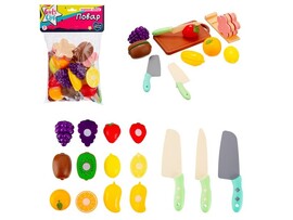 Набор разрезных фруктов с посудой 12 предметов  31*19*5 см в пак. IT109922 доставка оптом в Донецк