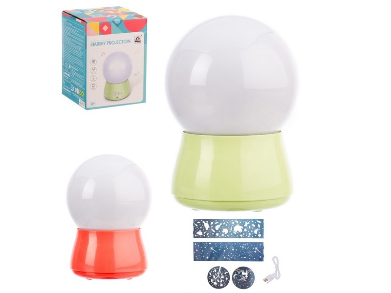 Донецк игрушка оптом Ночник-светильник "Шар" (проектор) 13,5*13,5*18 см в кор. Y946307