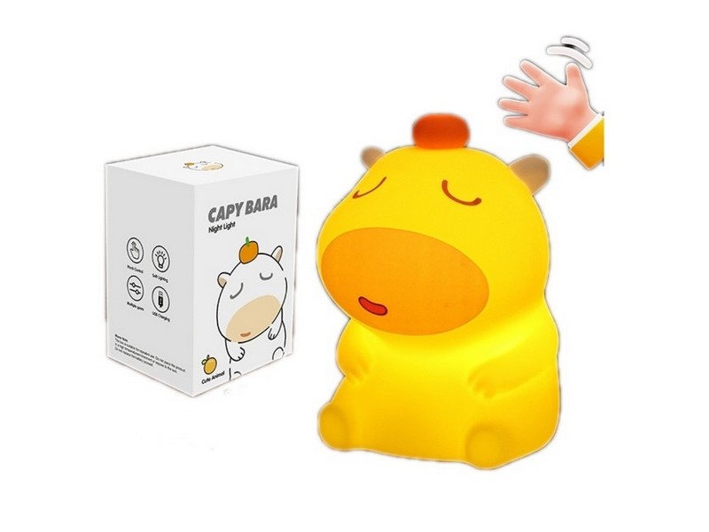 Донецк игрушка оптом Светильник-ночник "Капибара" (свет, заряд USB) 9,7*9*14 см в кор. ZY1832783