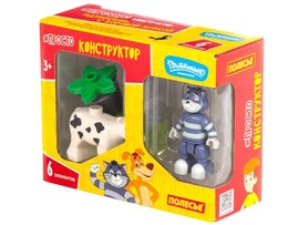 Конструктор "Макси" - "Простоквашино. Матроскин с коровой Муркой" (6 элементов) (в коробке)
