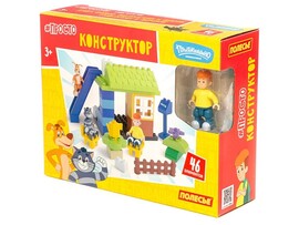 Конструктор "Макси" - "Простоквашино. Дядя Фёдор, Матроскин и Шарик отдыхают в деревне" (46 элементов) (в коробке)