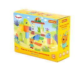 Конструктор "Макси" - "Три кота. Компот и выставка динозавров" (39 элементов) (в коробке)