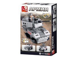 Конструктор 3 в 1 "Армия. Бронемашина" 110 дет. в кор. M38-B0537B доставка оптом в Донецк