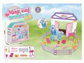 Лошадка с манежем и аксесс. 33*6,5*28,5 см в кор. Y1378146 доставка оптом в Донецк