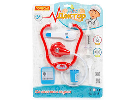 Набор "Доктор №24" (5 элементов + стетоскоп со светом и звуком) (в блистере)