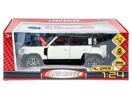 Машина металл. Land Rover Defender 21 см, свет, звук, дв., инерц., белый. Технопарк