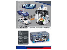 Трансформер-машина "Полиция" на бат. (свет,звук) 17*6*7,6 см в кор. Y9414155 доставка оптом в Донецк