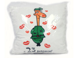 Подушка-игрушка 23 февраля солдат PPR-006 доставка оптом в Донецк