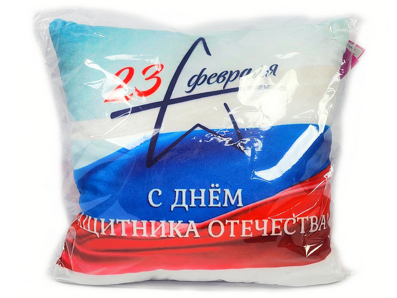 Донецк игрушка оптом Подушка-игрушка 23 февраля флаг PPR-005