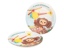 Тарелки бум. "Чебурашка" 18 см, 6 шт., в пак. PP-104444-CH