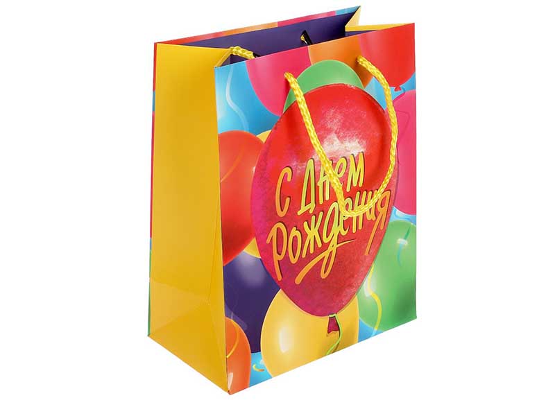 Пакет подар. мат. лам. С Днем Рождения 18*23 см. PM-104392-HB3