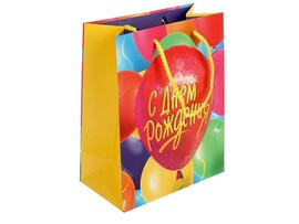 Пакет подар. мат. лам. С Днем Рождения 18*23 см. PM-104392-HB3