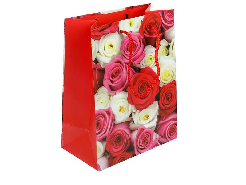 Пакет подар. мат. лам. Цветы 26*32*14 см.PL-104856-FLWR2