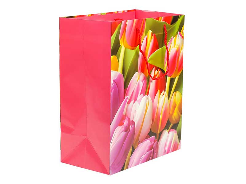 Пакет подар. глянц. лам. Тюльпаны 26*32*14 см. PL-104855-FLWR1