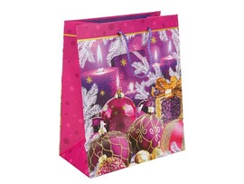 Пакет подар. мат. лам. Елочные шары 18*23*10 см. PM-102382-NG2