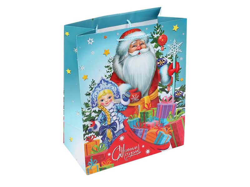 Пакет подар. глянц. лам. Дед Мороз и Снегурочка 23*27 см. PML-102388-NG1