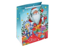 Пакет подар. глянц. лам. Дед Мороз и Снегурочка 23*27 см. PML-102388-NG1