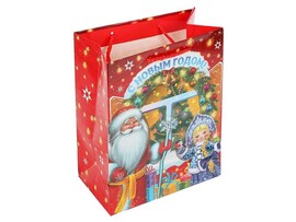 Пакет подар. Новый год 18*23*10 см, ПВХ окно. PWM-113272-NY