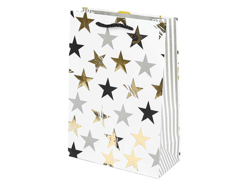 Пакет подар. Звезды 22*31 см, фольга. PGML-02-S2