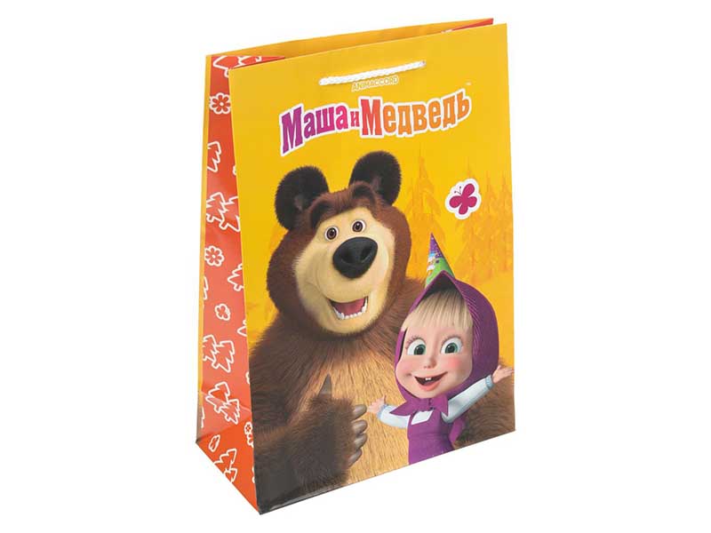 Пакет подар. глянц. лам. Маша и Медведь 22*31 см. PML-127510-MB