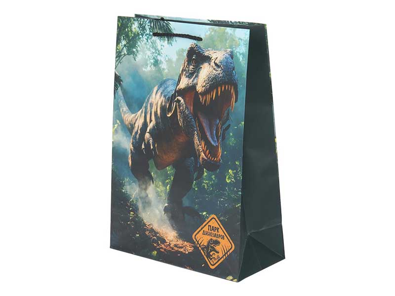 Пакет подар. мат. лам. Парк динозавров 22*31 см. PML-130213-JP