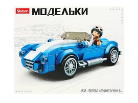 Конструктор Sluban "Голубой спорткар" 169 дет., 1 фиг., в кор. M38-B0706A